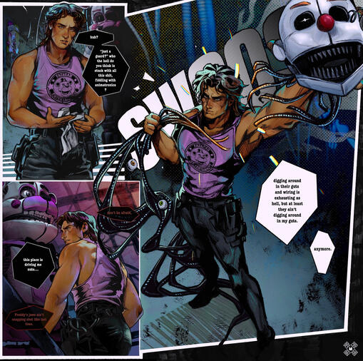 Mike Afton comic sheet