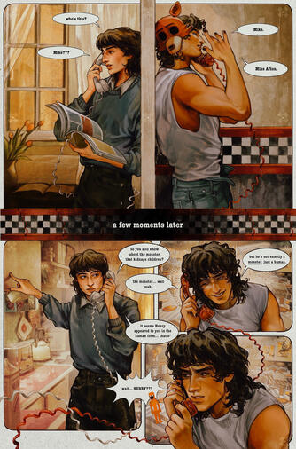 FNAF x ST crossover comic